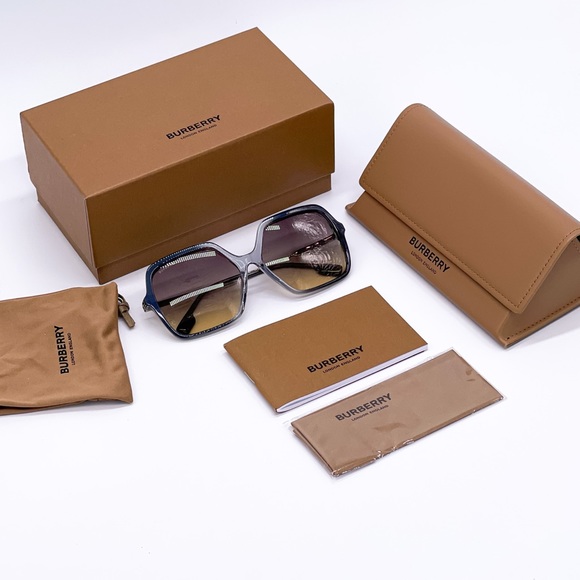 NEW BURBERRY BE4324 3005/2Q SQUARE WIMEN’S SUNGLASSES BURBERRY BE 4324 - Picture 12 of 13